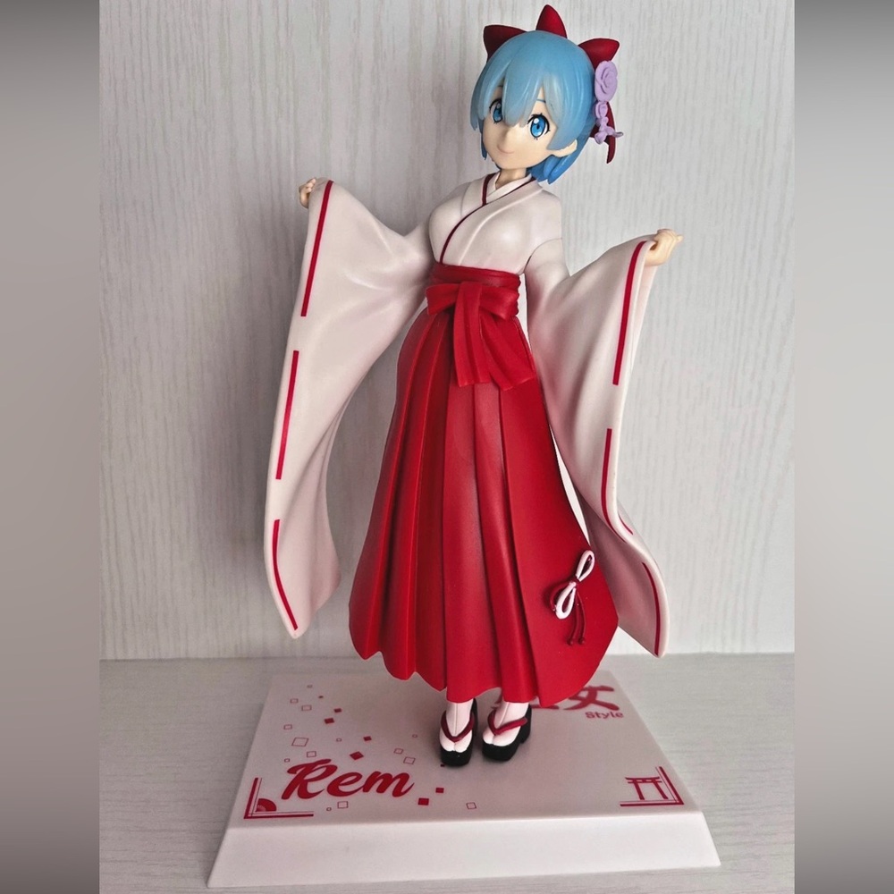 Re Zero Rem Figure SEGA SPM Super Premium Shrine Maiden Style Anime Figure